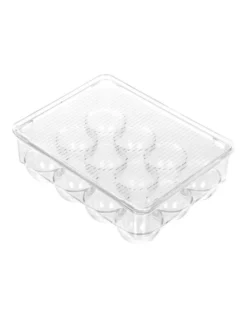 Crystal 12 Eggs Plastic Storage Rack Container/Holder Fridge Case