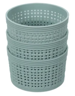 3pc 10cm Round Ivy Weave Home/Kitchen Storage Basket Assorted -Maxwell Williams Store 841388410 3 720x928