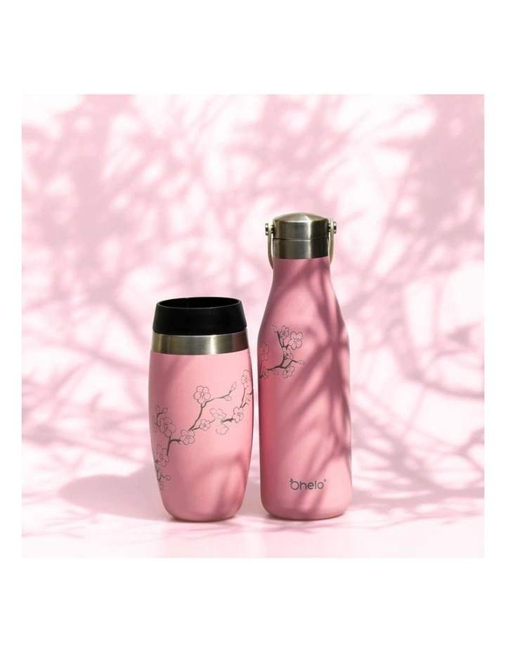 Pink Tumbler With Etched Blossoms 7 Pink Tumbler With Etched Blossoms - Image 5