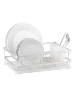 Aluminium Dish Rack With Draining Board