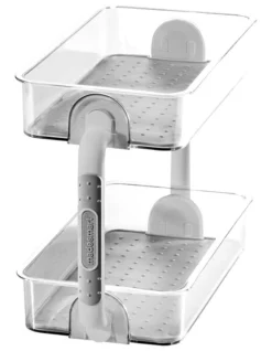Clear 2-Tier Spice Organiser 26.4 X 12.6 X 18.3cm