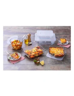 Rectangular Dish With Plastic Lid 27X22X9cm 3.5L -Maxwell Williams Store 853375060 7 720x928