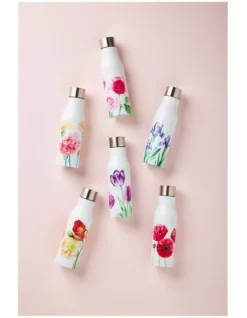 Maxwell & Williams Katherine Castle Floriade Double Wall Insulated Bottle 450ML Poppies -Maxwell Williams Store 859114810 2 720x928