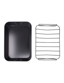 Colours Non-Stick Roaster With Rack 39x27x8cm Red -Maxwell Williams Store 864165250 3 720x928