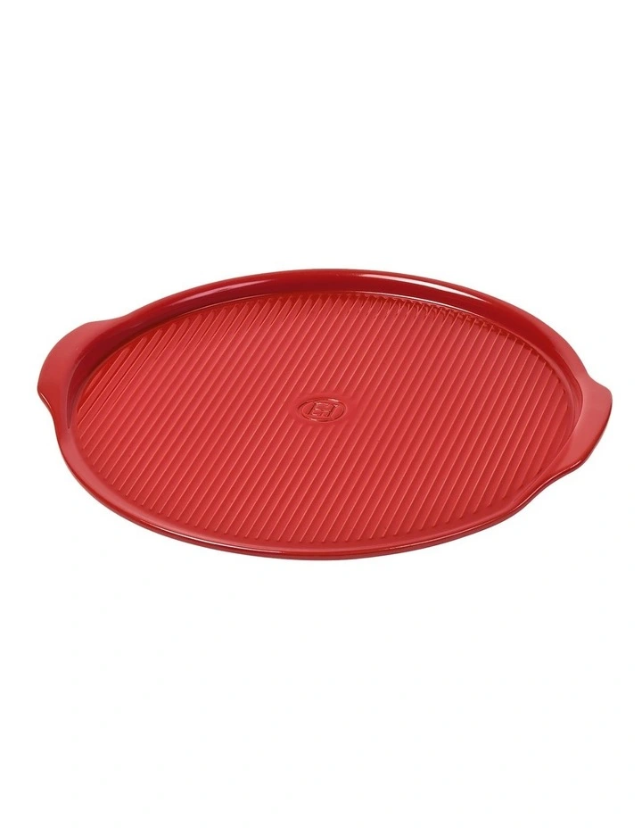 Emile Henry Ridged Pizza Stone Burgundy 3 Emile Henry Ridged Pizza Stone Burgundy