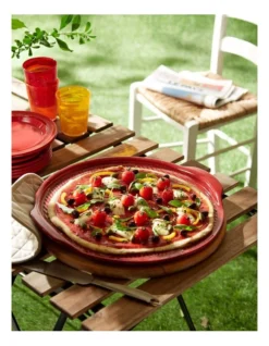 Emile Henry Ridged Pizza Stone Burgundy 6 Emile Henry Ridged Pizza Stone Burgundy -Maxwell Williams Store 865600930 2 720x928