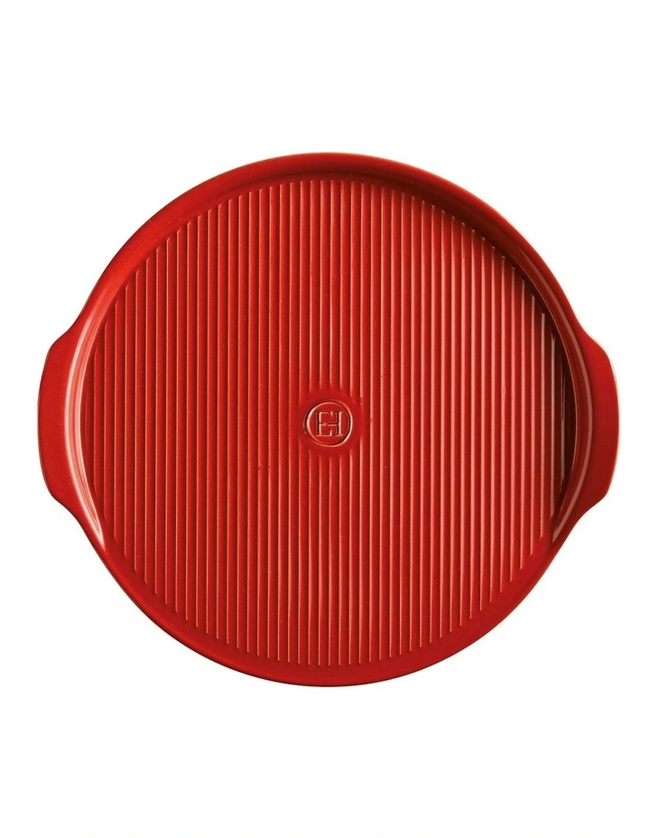 Emile Henry Ridged Pizza Stone Burgundy 5 Emile Henry Ridged Pizza Stone Burgundy - Image 3
