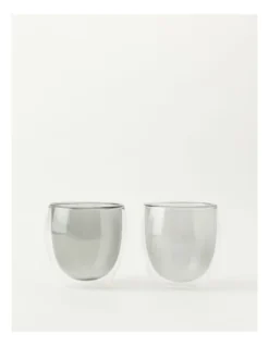 250ML Set Of 2 Double Wall Glass Grey 8 250ML Set Of 2 Double Wall Glass Grey -Maxwell Williams Store 866150380 3 1 720x928