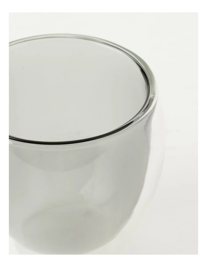250ML Set Of 2 Double Wall Glass Grey 6 250ML Set Of 2 Double Wall Glass Grey - Image 4