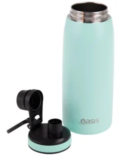 Oasis Stainless Steel Double Wall Insulated Sports Bottle W/ Screw Cap Lid 780ml Mint -Maxwell Williams Store 883464400 3 720x928
