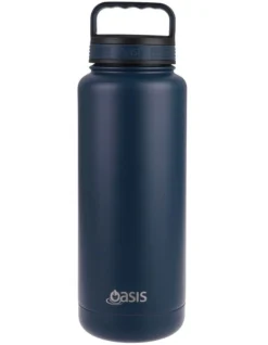 Oasis Stainless Steel Double Wall Insulated "Titan" Drink Bottle 1.2L Navy