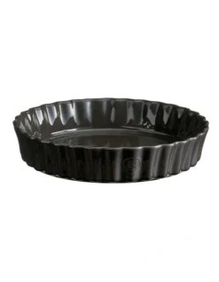 Emile Henry Deep Flan Dish 24cm/1.15L Charcoal