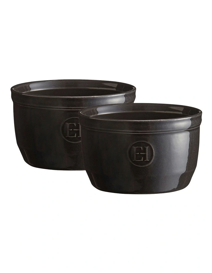Emile Henry Ramekins 10cm Set Of 2 Charcoal 3 Emile Henry Ramekins 10cm Set Of 2 Charcoal