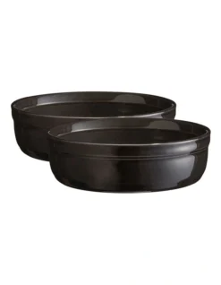 Emile Henry Crme Brle Set Of 2 Charcoal