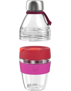 Helix Original Kit, Reusable Plastic Cup-to-Bottle Kit, Afterglow, M 12/18oz