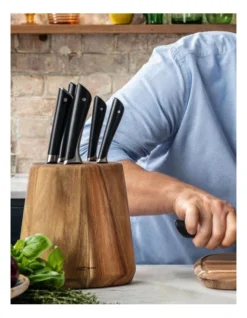Knife Block 6 Piece Set Stainless Steel -Maxwell Williams Store 887853160 3 1 720x928