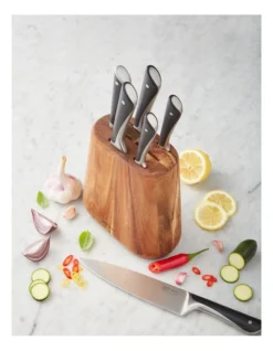 Knife Block 6 Piece Set Stainless Steel -Maxwell Williams Store 887853160 5 2 720x928