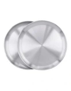 Pizza Tray Pack 25cm/10" Set Of 2 In Silver -Maxwell Williams Store 897168610 3 720x928