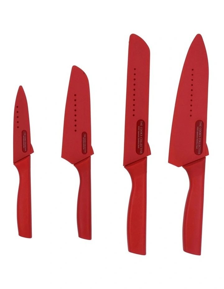 4 Piece Knife Pack In Red 4 4 Piece Knife Pack In Red - Image 2