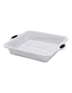 Marble Square Baking Pan In White