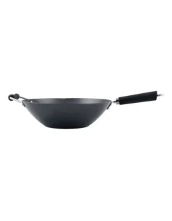 Non-Stick Carbon Steel Wok 35cm Black -Maxwell Williams Store 902662480 3 720x928