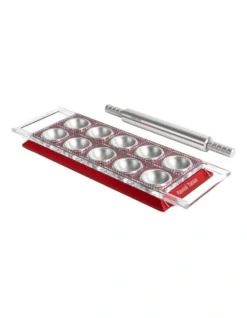 Marcato Ravioli Tablet With Rolling Pin Red