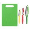 Zyliss Chopping Board & 3 Piece Knife Set Green