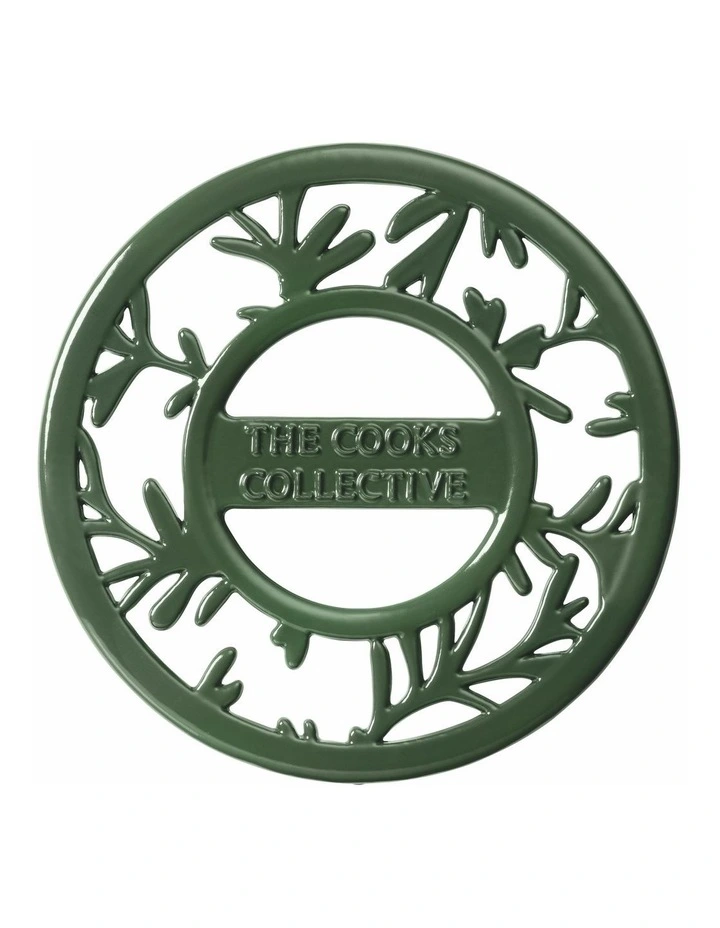 Olive Cast Iron Trivet 20cm Heritage In Green 3 Olive Cast Iron Trivet 20cm Heritage In Green