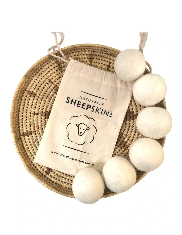 Naturally Sheepskins Wool Dryer Balls (set Of 6) 3 Naturally Sheepskins Wool Dryer Balls (set Of 6)