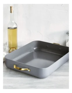Greenpan Reserve 40.6x33cm Open Rectangular Roaster With Rack In Grey -Maxwell Williams Store 914826430 3 720x928