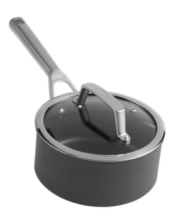 Ninja Zero Stick Saucepan With Lid 16cm/1.8L Stainless Steel/Charcoal