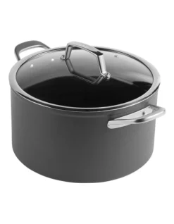 Ninja Zero Stick Stock Pot With Lid 26cm/7.5L Stainless Steel/Charcoal