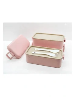 Twin Bento Lunch Box Large 2 Tiered 3 Tiered Pink -Maxwell Williams Store 916909750 5 720x928