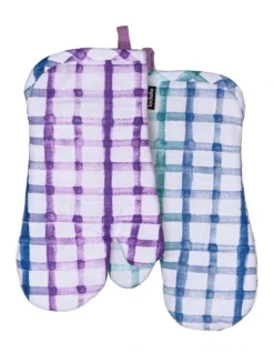 Trinny Double Oven Mitt In Lavender Sherbert
