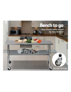 Commercial 34 Stainless Steel Bench 1829x61mm In Silver -Maxwell Williams Store 925307650 7 720x928