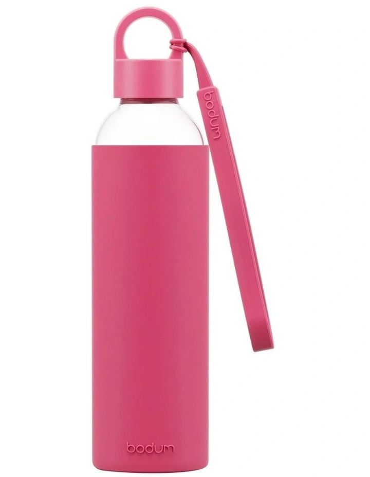 Bodum Melior Glass Water Bottle 500ml In Pink 3 Bodum Melior Glass Water Bottle 500ml In Pink