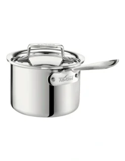 D5 Polished Induction Stainless Steel Saucepan 1.8L Lid