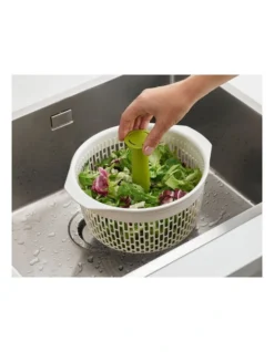 Joseph Joseph Spindola In-sink Salad-spinning Colander In White/Green -Maxwell Williams Store 932986720 7 720x928