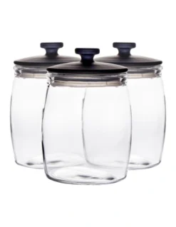 Industry Canister Set Glass 14x17cm S/3