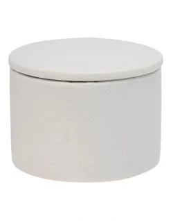 Grind Salt Cellar With Lid 11x9cm In White