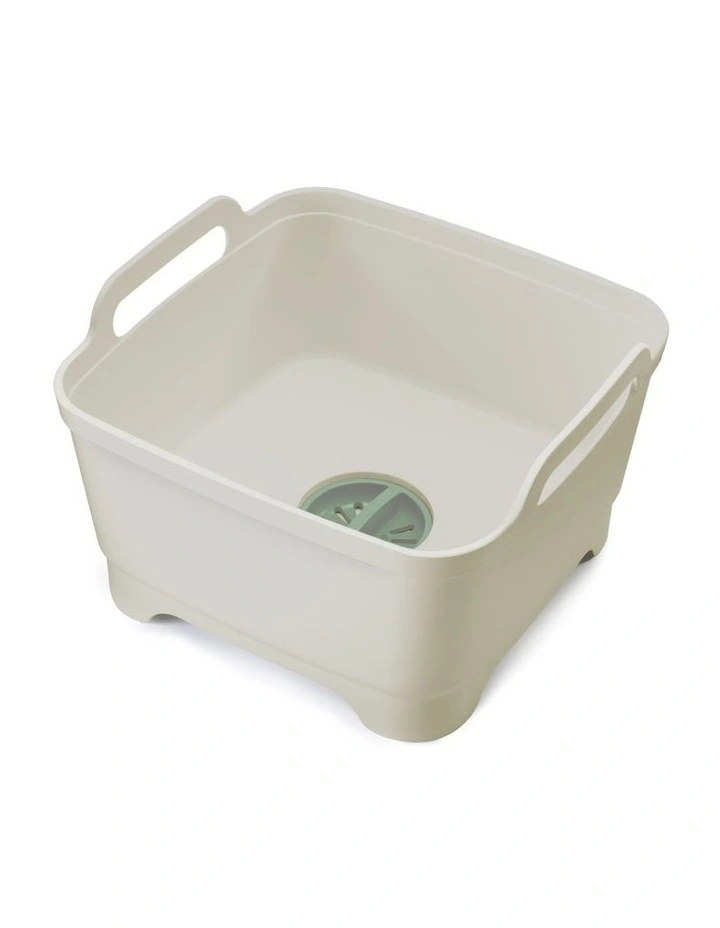 Joseph Joseph Wash&Drain Washing-Up Bowl In Light Stone/Sage 3 Joseph Joseph Wash&Drain Washing-Up Bowl In Light Stone/Sage