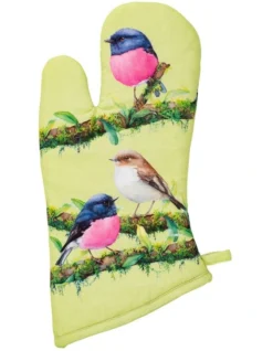 Maxwell & Williams Katherine Castle Bird Talk Oven Mitt Pink Robins