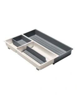 OXO Expandable Kitchen Tool Drawer Organiser In White/Grey