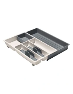 OXO Expandable Utensil Drawer Organiser In White/Grey