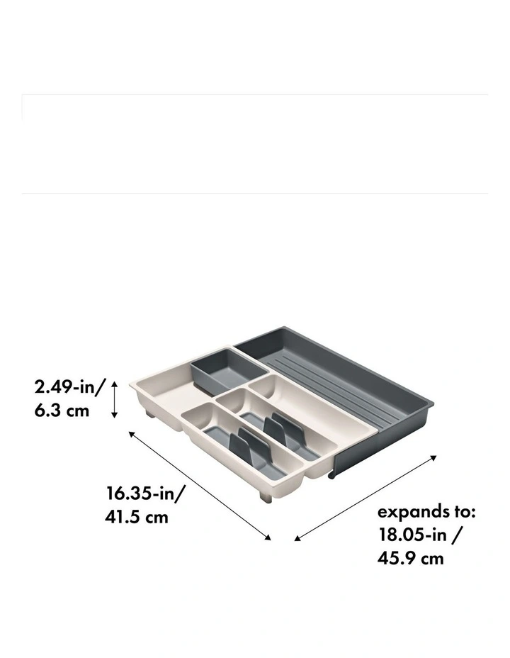 OXO Expandable Utensil Drawer Organiser In White/Grey 4 OXO Expandable Utensil Drawer Organiser In White/Grey - Image 2