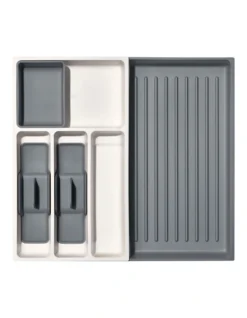 OXO Expandable Utensil Drawer Organiser In White/Grey 12 OXO Expandable Utensil Drawer Organiser In White/Grey -Maxwell Williams Store 934743700 4 720x928