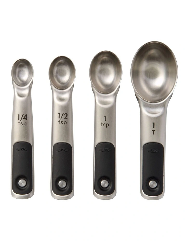 OXO 4 Piece Measuring Spoon Set In Stainless Steel 4 OXO 4 Piece Measuring Spoon Set In Stainless Steel - Image 2