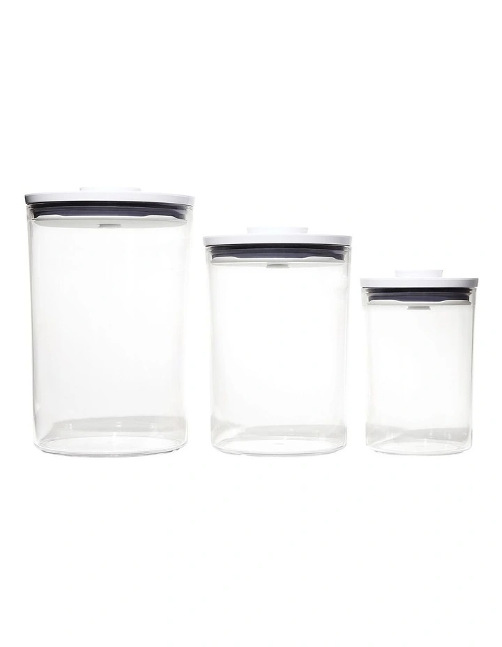 OXO POP 3-Piece Round Canister Set 3 OXO POP 3-Piece Round Canister Set
