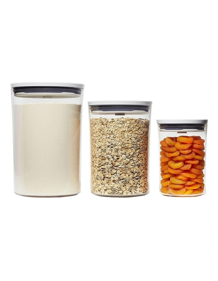 OXO POP 3-Piece Round Canister Set 4 OXO POP 3-Piece Round Canister Set - Image 2