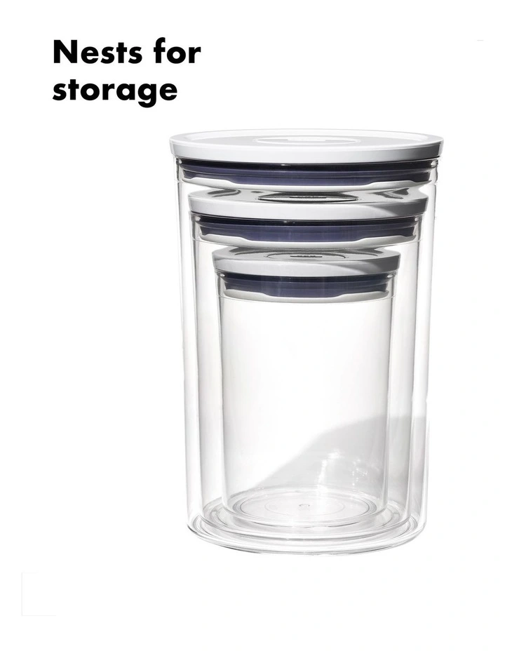 OXO POP 3-Piece Round Canister Set 7 OXO POP 3-Piece Round Canister Set - Image 5